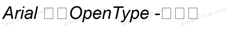 Arial 粗体OpenType 字体转换